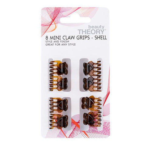 Beauty Theory Hair Claw Grip Pack Shell Mini 8 Pack