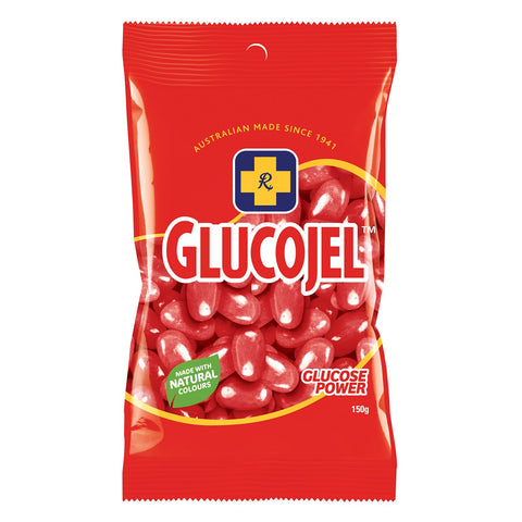 GLUCOJEL RED JELLY BEANS 150G