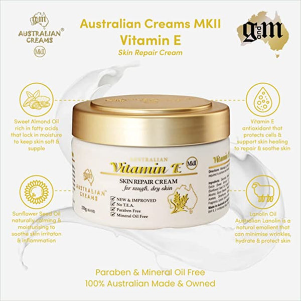 Buy Australian Creams MkII Vitamin E Skin Repair Cream 250g Online at ...