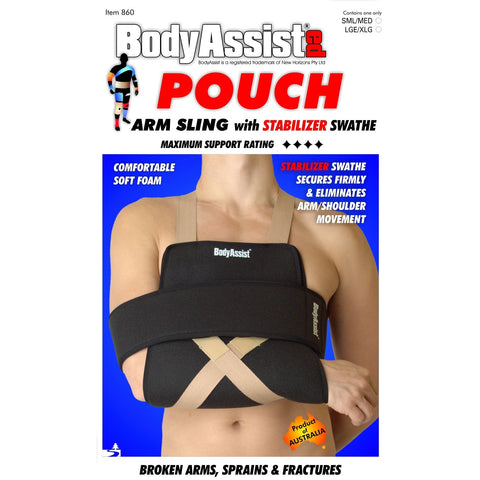 Body Assist Pouch Arm Sling With Stabilization Swathe