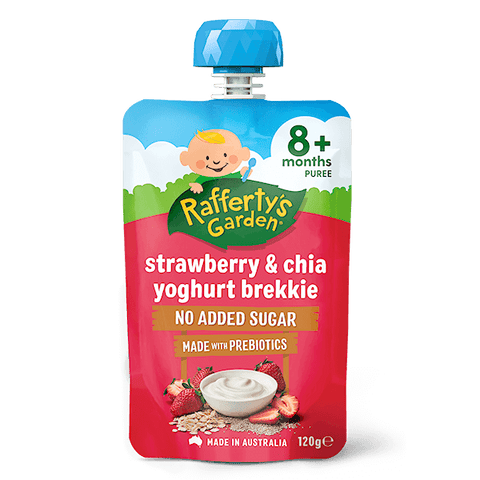 Raffertys Garden Strawberry & Chia Yoghurt Brekkie 120g