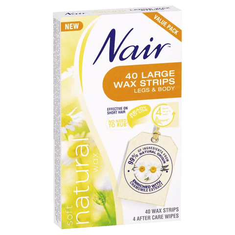 Nair Soft Natural Wax 40 Large Strips