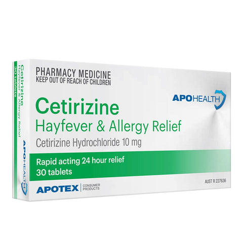 Apohealth Cetirizine Hayfever & Allergy 30 Tablets