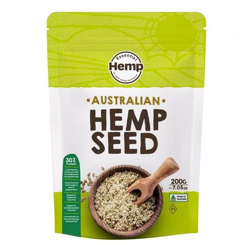 ESSENTIAL HEMP Australian Hemp Seeds Hulled 200g 8PK