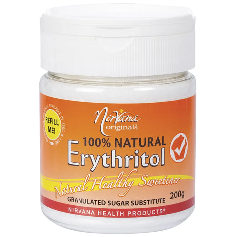 NIRVANA ORGANICS Erythritol 100% Natural Refillable Shaker 200g