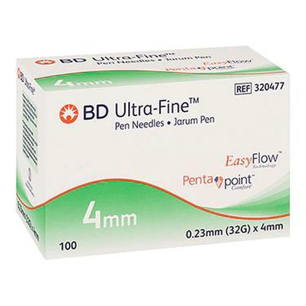 Buy BD Ultra Fine Pen Needle 32g X 4mm 100 Needles Online at ...