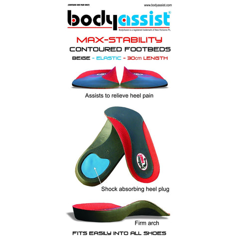 Body Assist Max-stability Contoured Footbeds