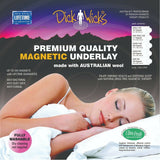 Dick Wicks Premium Wool Magnetic Underlay king single