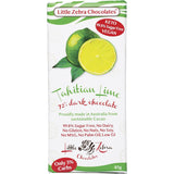 LITTLE ZEBRA CHOCOLATES Dark Chocolate Tahitian Lime 85g 12PK