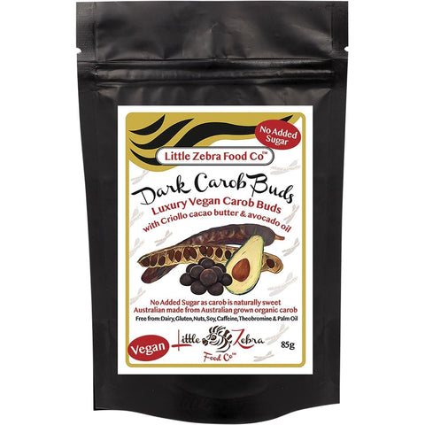 LITTLE ZEBRA CHOCOLATES Carob Buds Dark 85g