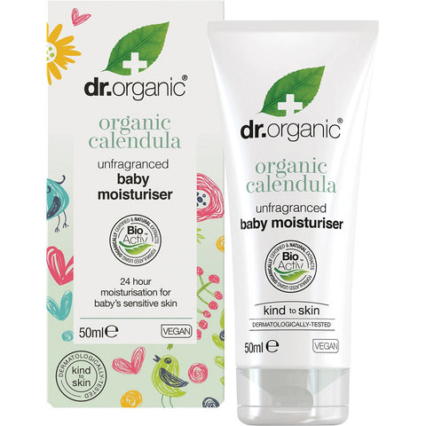 DR ORGANIC Unfragranced Baby Moisturiser Organic Calendula 50ml