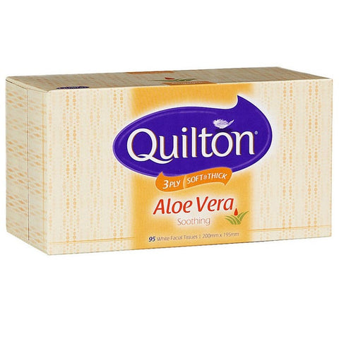 QUILTON ALOE FACIAL TISSUES 95PK