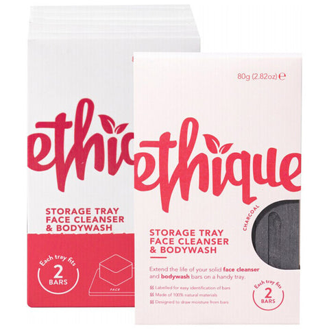 ETHIQUE Storage Tray Face Cleanser & Bodywash - Charcoal 6PK